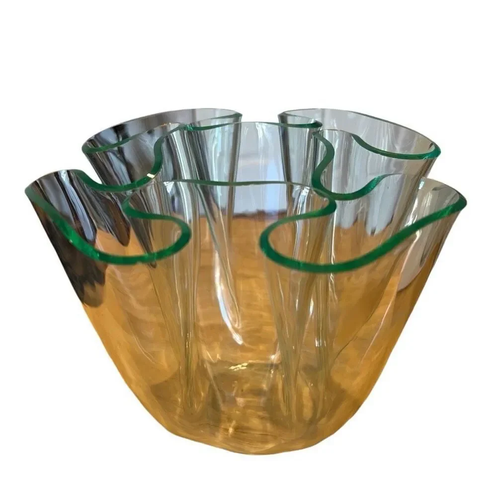 Two’s Company Acrylic MCM Vase Clear Retro with box